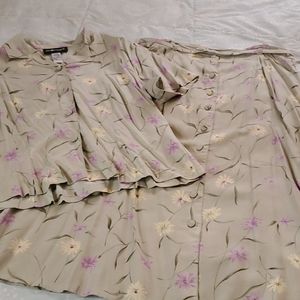 Sag Harbor 2-piece skirt & blouse size XL